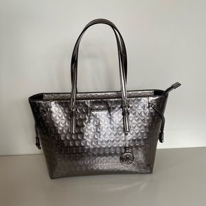 Michael Kors Voyager Gunmetal Large Tote